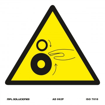 Señal: ¡Peligro! Riesgo de atrapamientos