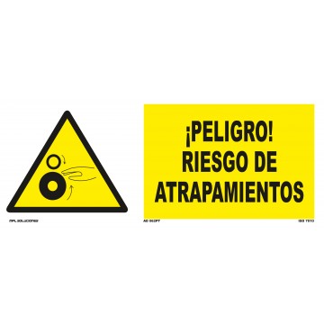 Señal: ¡Peligro! Riesgo de atrapamientos