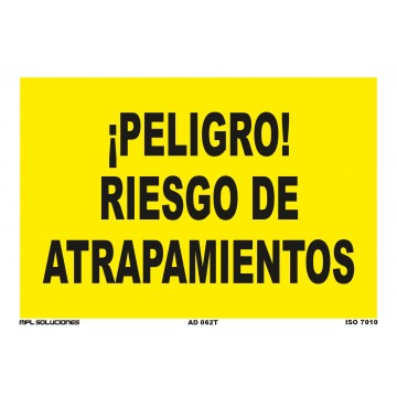 Señal: ¡Peligro! Riesgo de atrapamientos