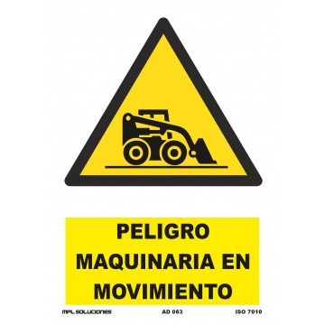 Señal: ¡Peligro! Maquinaria en movimiento