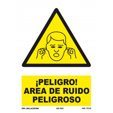 Señal: ¡Peligro! Área de ruido peligroso