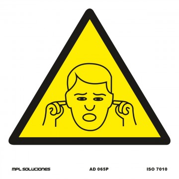 Señal: ¡Peligro! Área de ruido peligroso