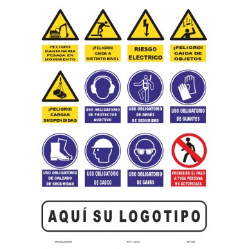 Cartel De Obra Vertical (Aquí Su Logotipo)