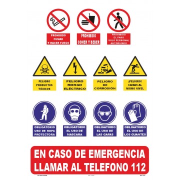 Cartel De Obra Teléfono 112