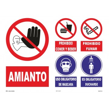 Cartel De Obra Amianto