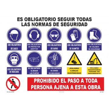 Cartel De Obra Obligatorio Seguir Las Normas