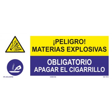 Señal: Materias Explosivas - Apagar El Cigarrillo