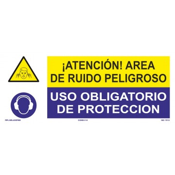 Señal: Área De Ruido Peligroso - Obligatorio Protección