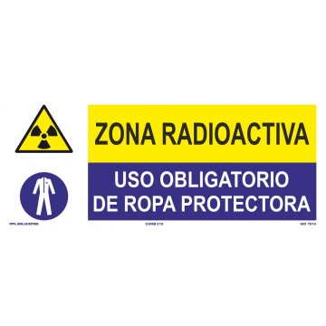 Señal: Zona Radioactiva - Uso De Ropa Protectora