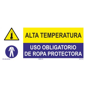 Señal: Alta Temperatura - Uso De Ropa Protectora
