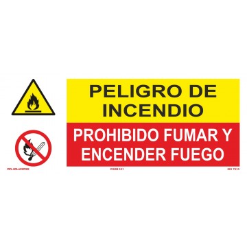 Señal: Incendio - Prohibido Fumar Y Encender Fuego