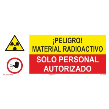 Señal: Material Radioactivo - Solo Personal Autorizado