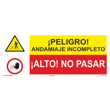 Señal: Andamiaje Incompleto - No Pasar