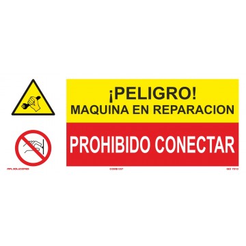 Señal: Máquina En Reparación - Prohibido Conectar