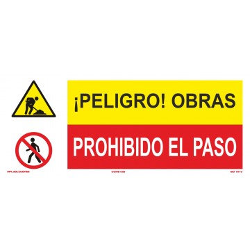 Señal: Obras - Prohibido el paso