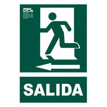 Señal: Salida de emergencia izquierda