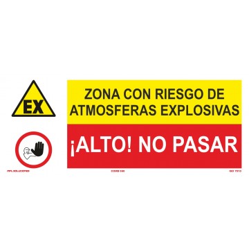 Señal: Riesgo De Atmósfera Explosiva - No Pasar