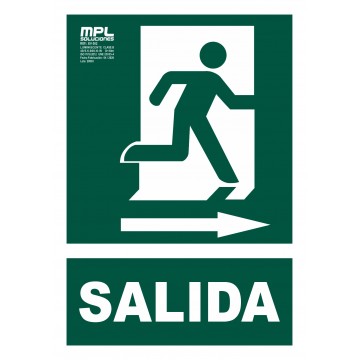 Señal: Salida de emergencia derecha
