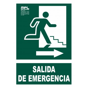 Señal: Salida de emergencia derecha