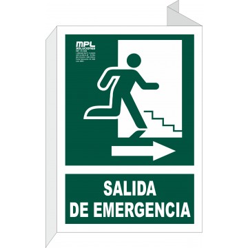 Banderola: Salida de emergencia derecha