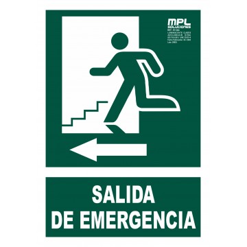 Señal: Salida de emergencia izquierda