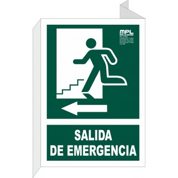 Banderola: Salida de emergencia izquierda