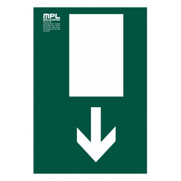 Señal: Salida de emergencia abajo