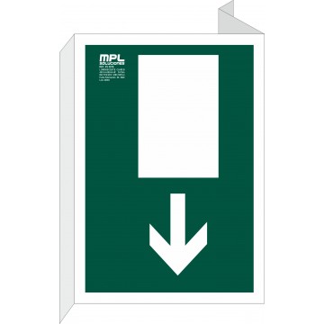 Banderola: Salida de emergencia abajo
