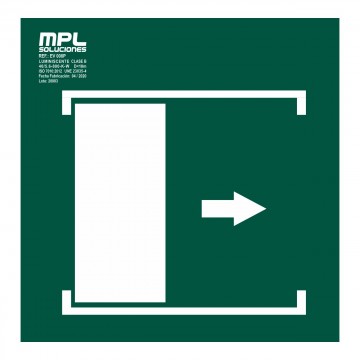 Señal: Salida de emergencia deslizar derecha