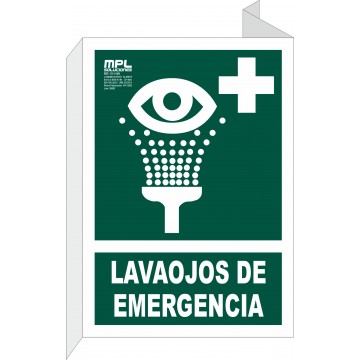 Banderola: Lavaojos de emergencia