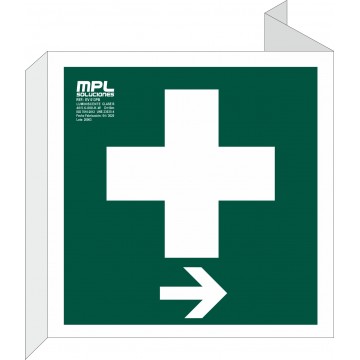 Banderola Cuadrada: Botiquín derecha