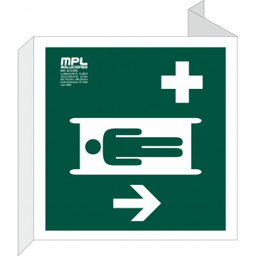 Banderola Cuadrada: Primeros auxilios derecha