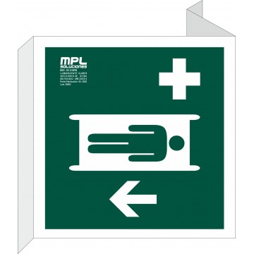 Banderola Cuadrada: Primeros auxilios izquierda
