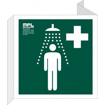 Banderola Cuadrada: Ducha de emergencia