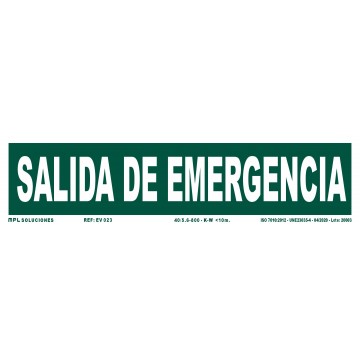 Señal: Salida de emergencia
