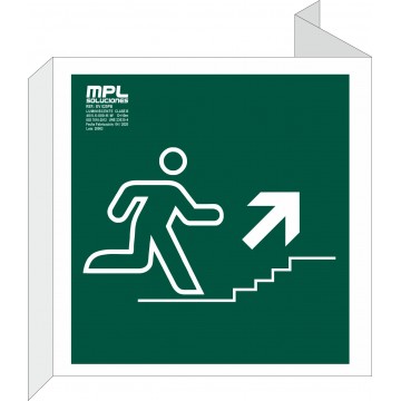 Banderola Cuadrada: Subida escalera derecha