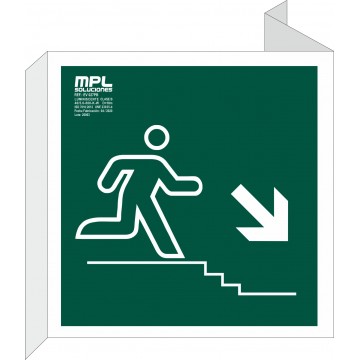 Banderola Cuadrada: Bajada escalera derecha