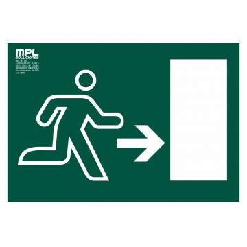 Señal: Salida de emergencia derecha