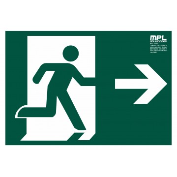 Señal: Salida de emergencia derecha