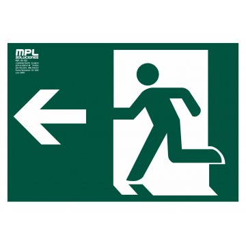 Señal: Salida de emergencia izquierda