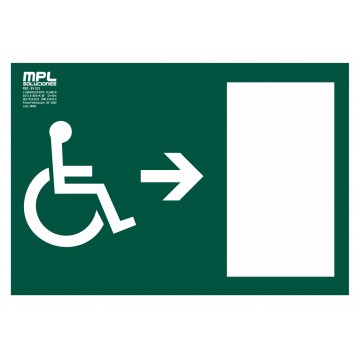 Señal: Salida emergencia minusválidos derecha