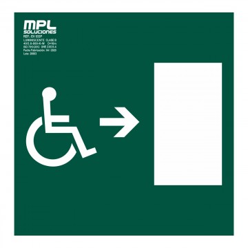 Señal: Salida de minusválidos derecha