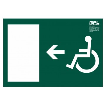 Señal: Salida emergencia minusválidos izquierda