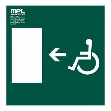 Señal: Salida de minusválidos izquierda