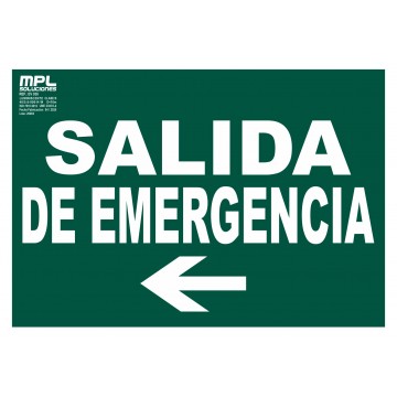 Señal: Salida de emergencia izquierda