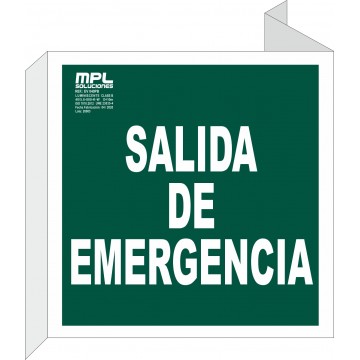 Banderola Cuadrada: Salida de emergencia