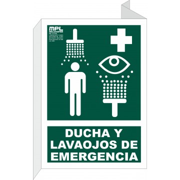 Banderola: Ducha Y Lavaojos De Emergencia