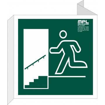 Banderola Cuadrada: Salida Escalera Izquierda
