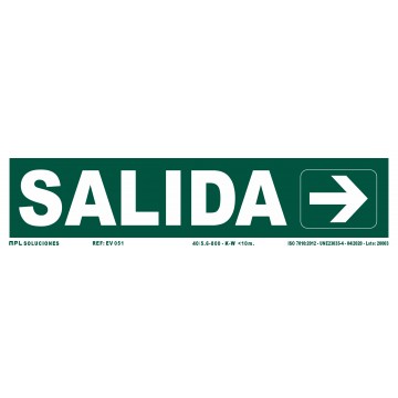 Señal: Salida Con Flecha Derecha (Estrecha)