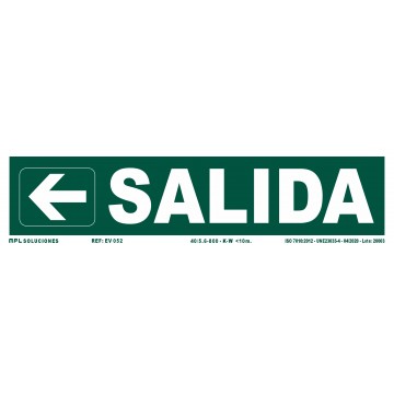 Señal: Salida Con Flecha Izquierda (Estrecha)
